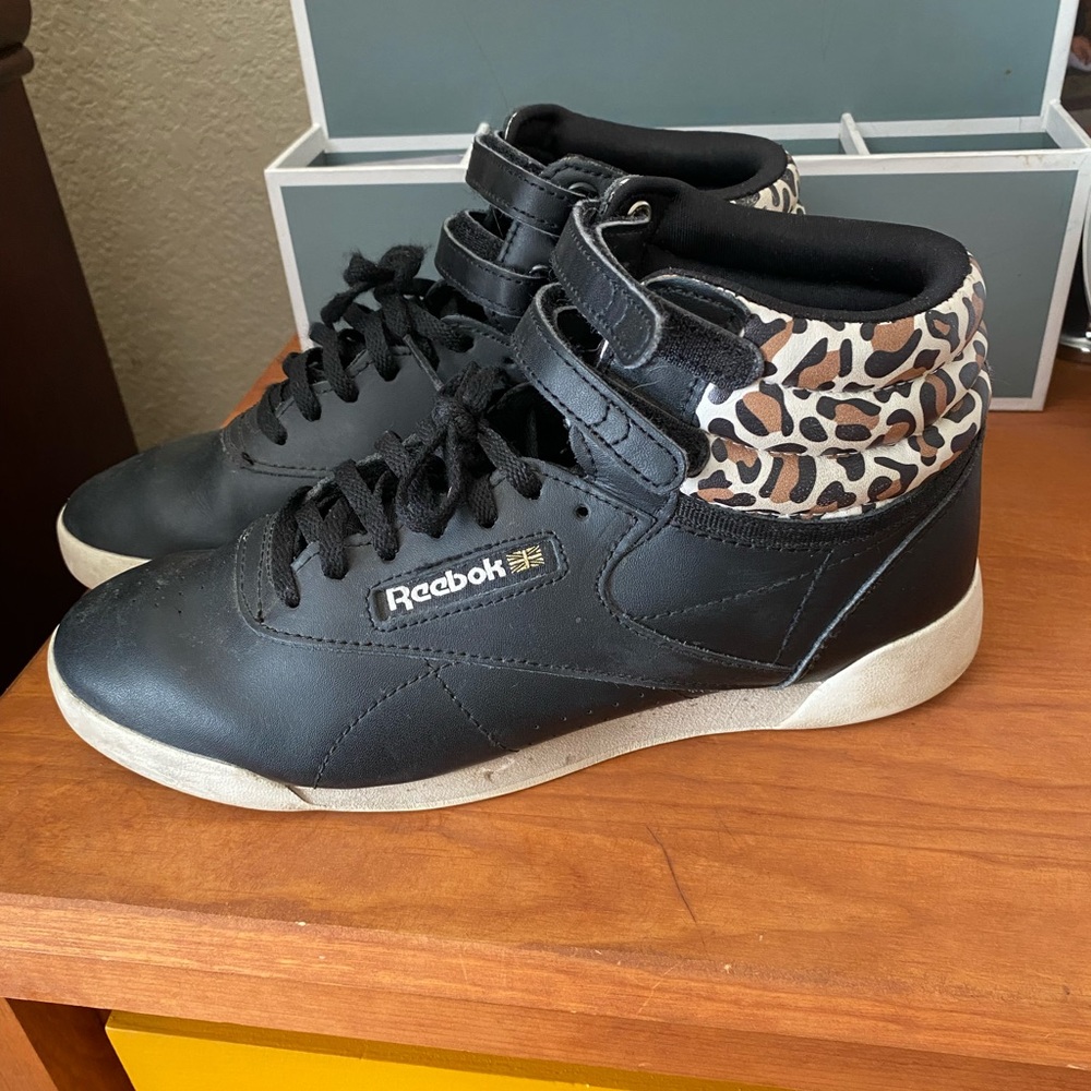 Leopard high top Reeboks